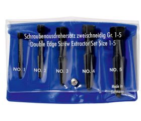 Rennsteig Juego de extractores de tornillos doble filo