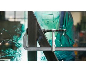 Bessey Tornillo de apriete de acero forjado de alta potencia SLM 400 mm