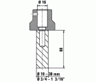 Bessey Adaptador para mordazas TW16AW 19 mm