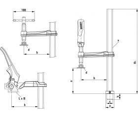 Bessey Mordaza para bancos y mesas de soldadura TW28-30-12-2K
