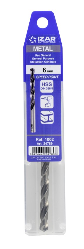 BROCA HSS DIN338N SPEEDPOINT BLISTER - 1002 - 1,00 mm