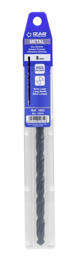 BROCA HSS DIN340N LARGA BLISTER - 1003 - 2,00 mm