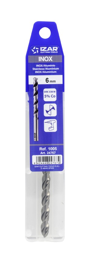 BROCA HSS Co DIN338W INOX BLISTER - 1005 - 1,00 mm