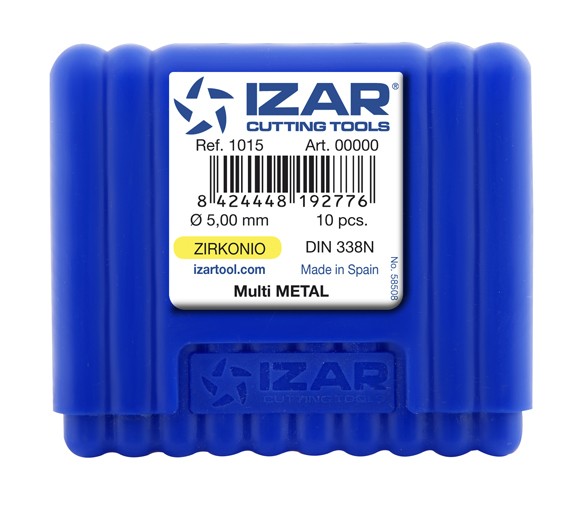 BROCA ZIRKON DIN-338N MULTI METAL - 1015 - 1,00 mm - PUNTA ZIRKONIO