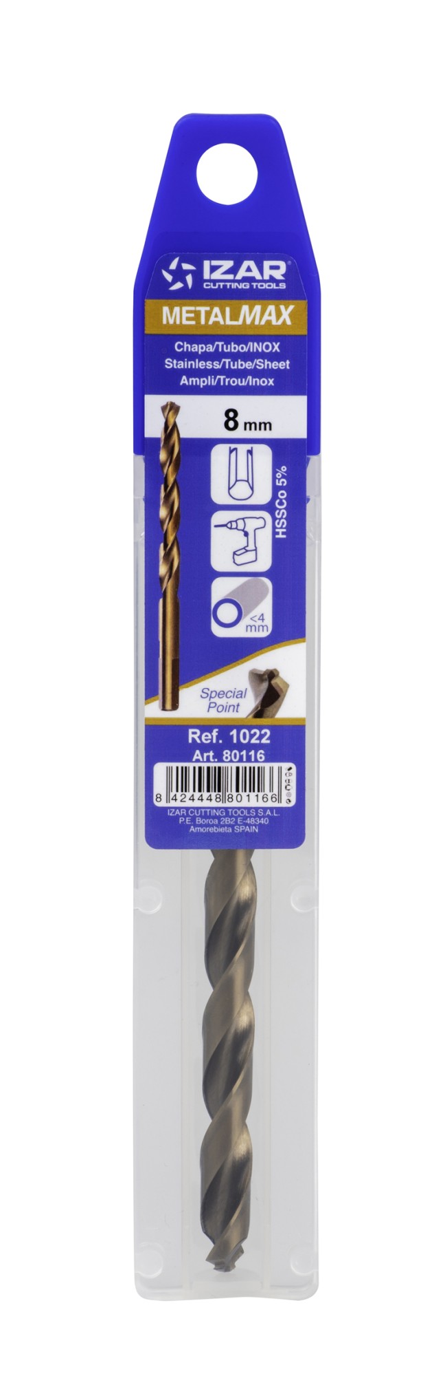 BROCA UNIVERSAL METALMAX BLISTER - 1022 - 01,00 mm