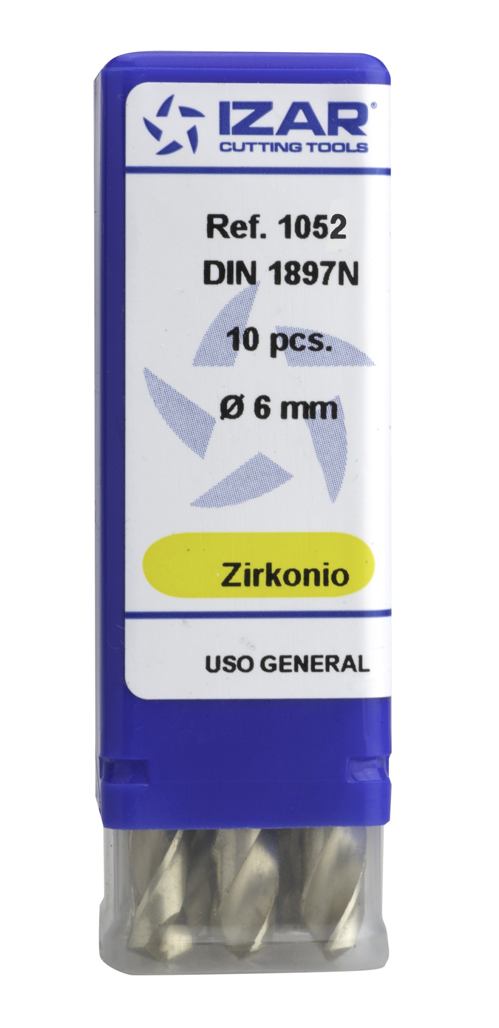 BROCA ZIRKON DIN1897N EXTRA-CORTA - 1052 - 1,00 mm - PUNTA ZIRKONIO