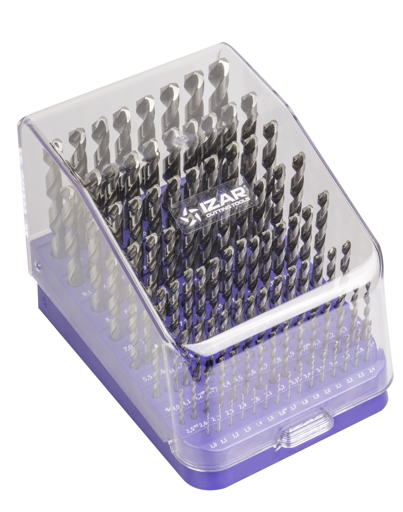 MINI-CABINET BROCAS DIN338N 99-UDS. - 1404 - 1-10X0,10 + PREVIOS ROSCADO ≤ 13 mm HSS SPLIT POINT (1013)