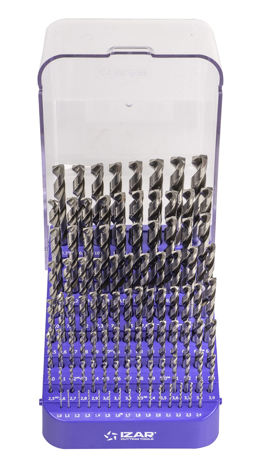 MINI-CABINET BROCAS DIN338N 99-UDS. - 1404 - 1-10X0,10 + PREVIOS ROSCADO ≤ 13 mm HSS SPLIT POINT (1013)