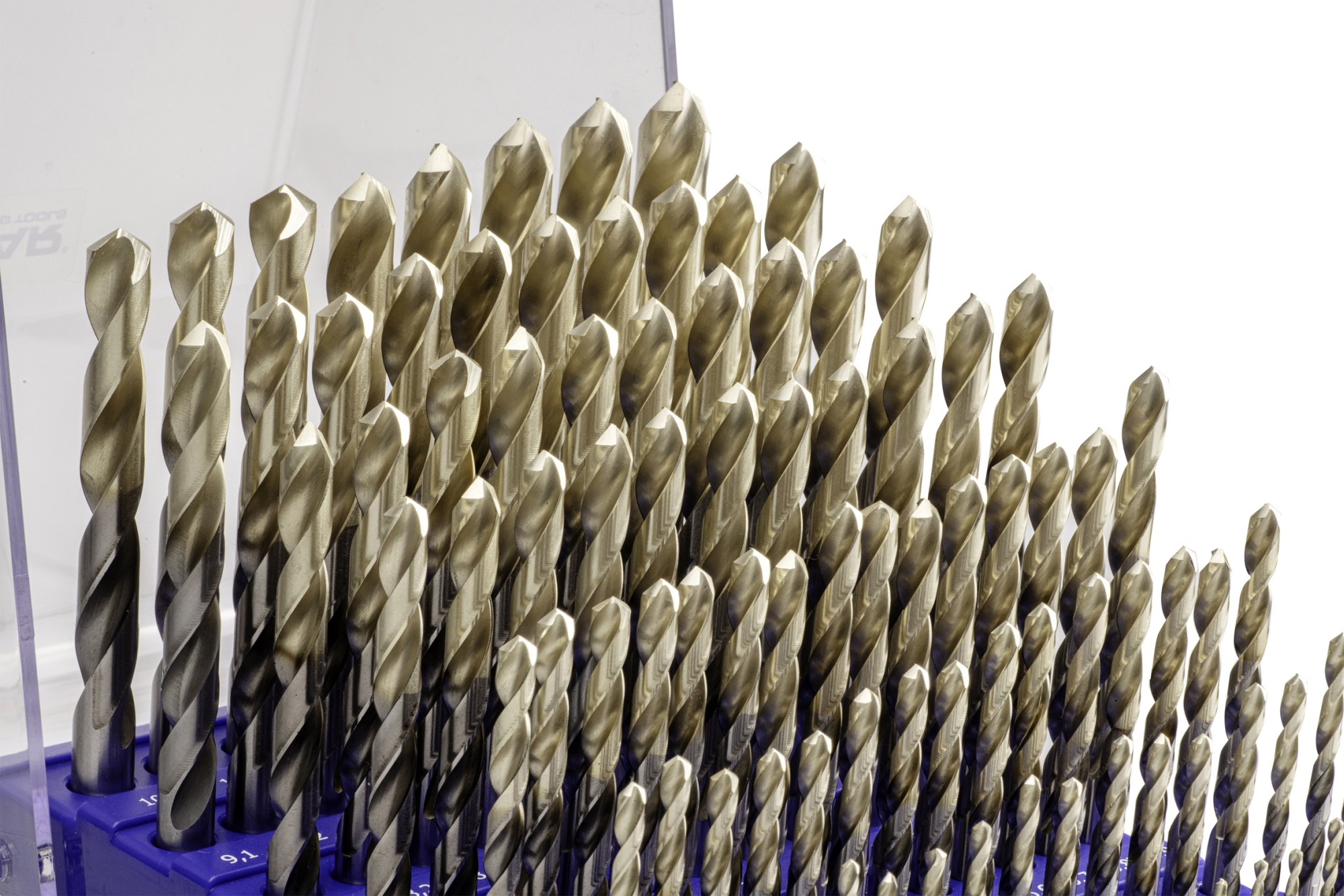 MINI-CABINET BROCAS DIN338N 99-UDS. - 1404 - 1-10X0,10 + PREVIOS ROSCADO ≤ 13 mm ZIRKON (1015) - PUNTA ZIRKONIO