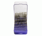 MINI-CABINET BROCAS DIN338N 99-UDS. - 1404 - 1-10X0,10 + PREVIOS ROSCADO ≤ 13 mm ZIRKON (1015) - PUNTA ZIRKONIO