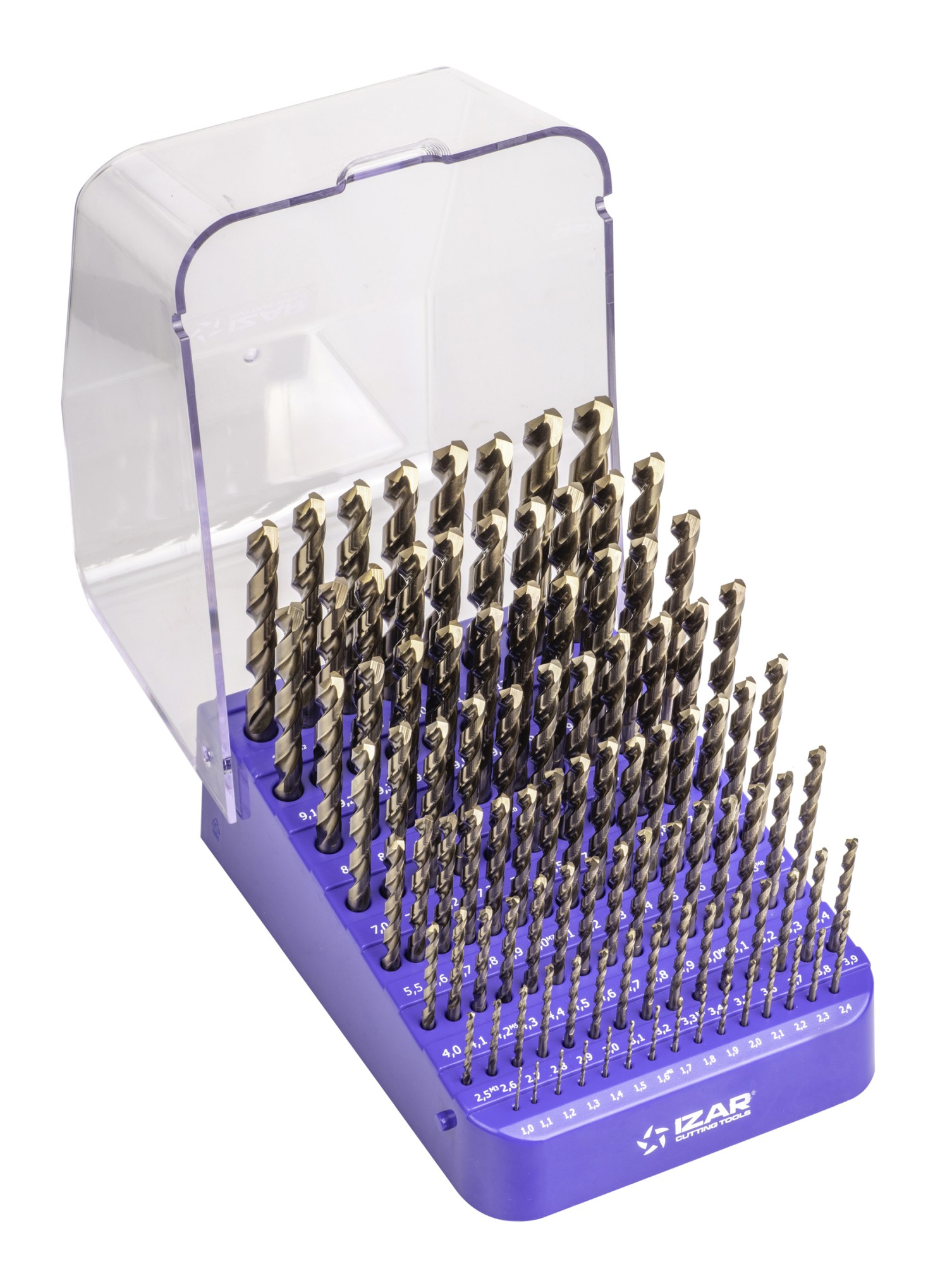 MINI-CABINET BROCAS DIN338N 99-UDS. - 1404 - 1-10X0,10 + PREVIOS ROSCADO ≤ 13 mm HSSE (1016)