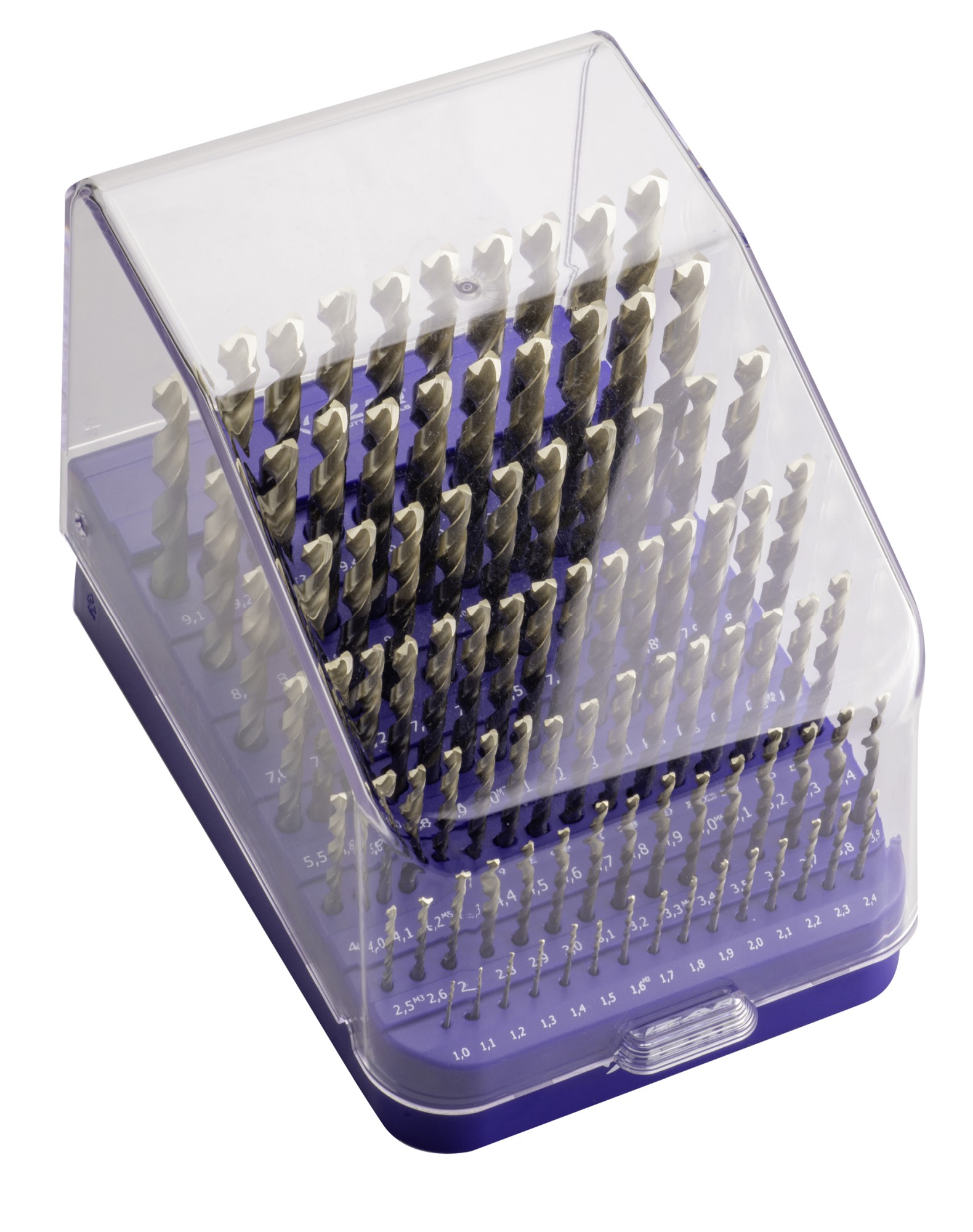 MINI-CABINET BROCAS DIN338N 91-UDS. - 1406 - 1-10X0,10 ZIRKON (1015) - PUNTA ZIRKONIO