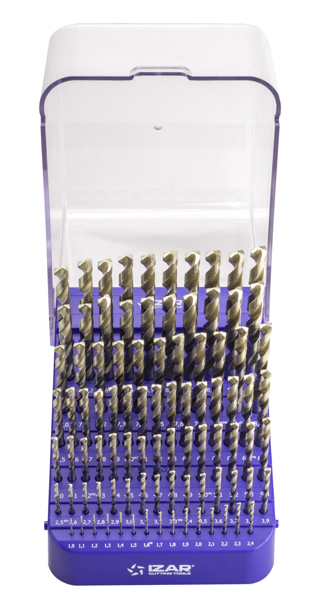 MINI-CABINET BROCAS DIN338N 91-UDS. - 1406 - 1-10X0,10 ZIRKON (1015) - PUNTA ZIRKONIO