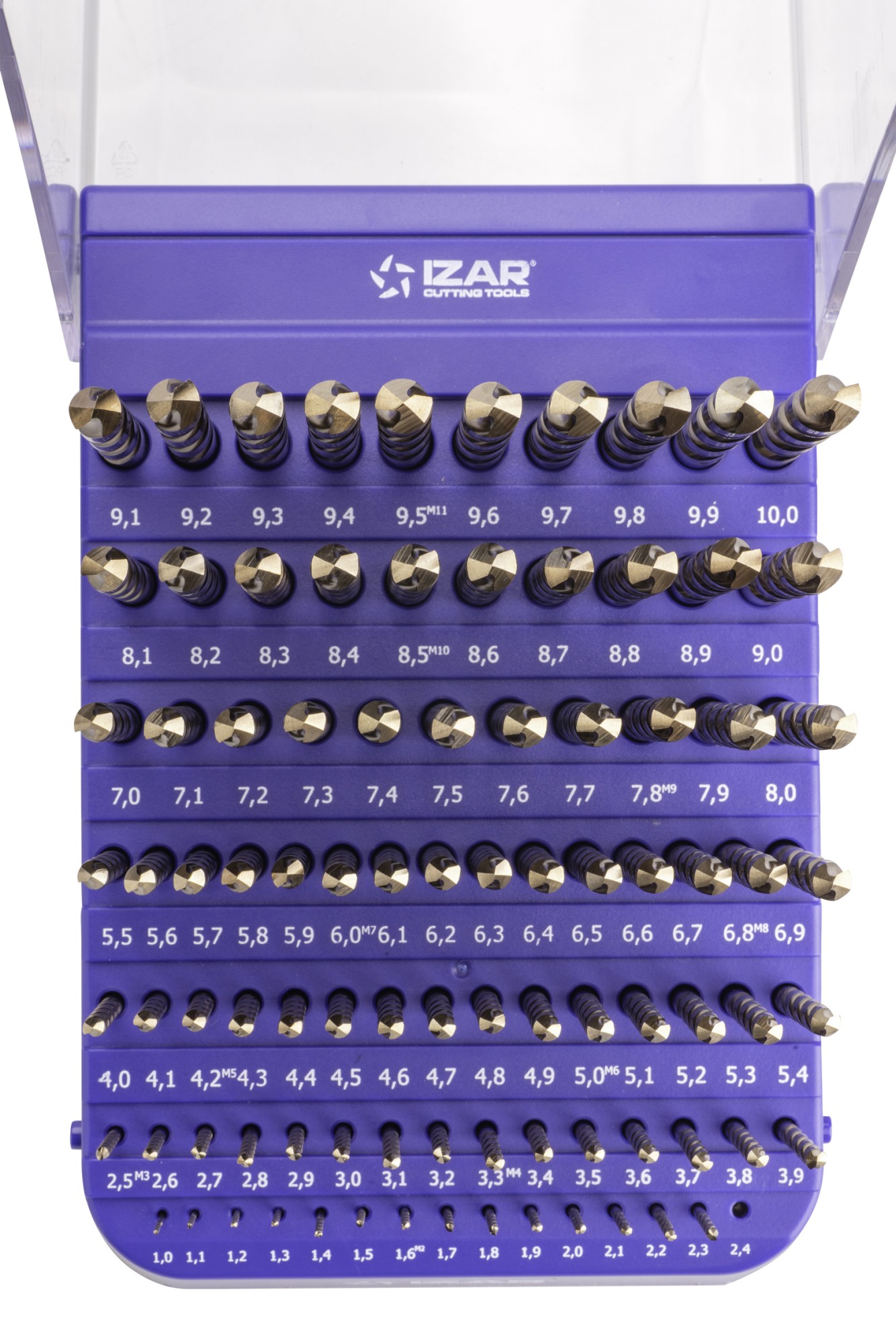 MINI-CABINET BROCAS DIN338N 91-UDS. - 1406 - 1-10X0,10 HSSE (1016)