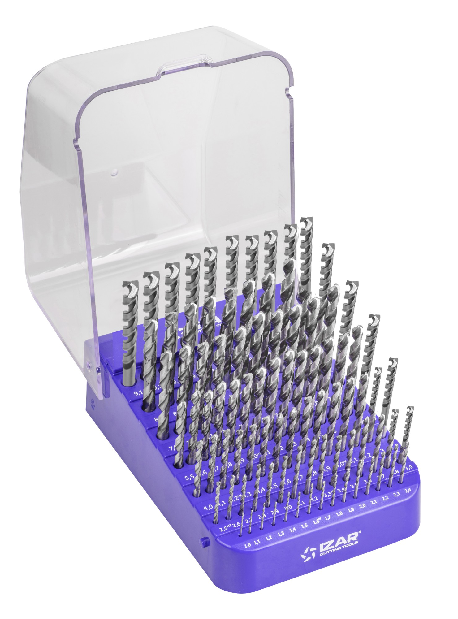 MINI-CABINET BROCAS DIN338N 91-UDS. - 1406 - 1-10X0,10 HSS Co INOX (1020)