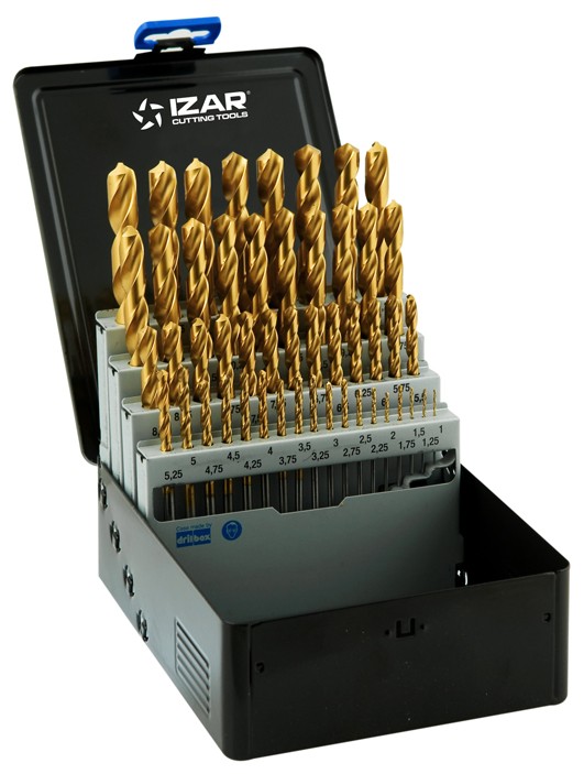 JUEGO BROCAS DIN338N 49-UDS. - 1409 - 1-13X0,25 HSS+TIN (1010) - TIN