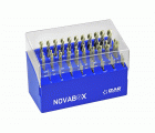 MINI-CABINET NOVABOX BROCAS DIN338N 55-UDS. - 1410 - 1-13X0,50 + PREVIOS ROSCADO HSS ZIRKON (1015) - PUNTA ZIRKONIO