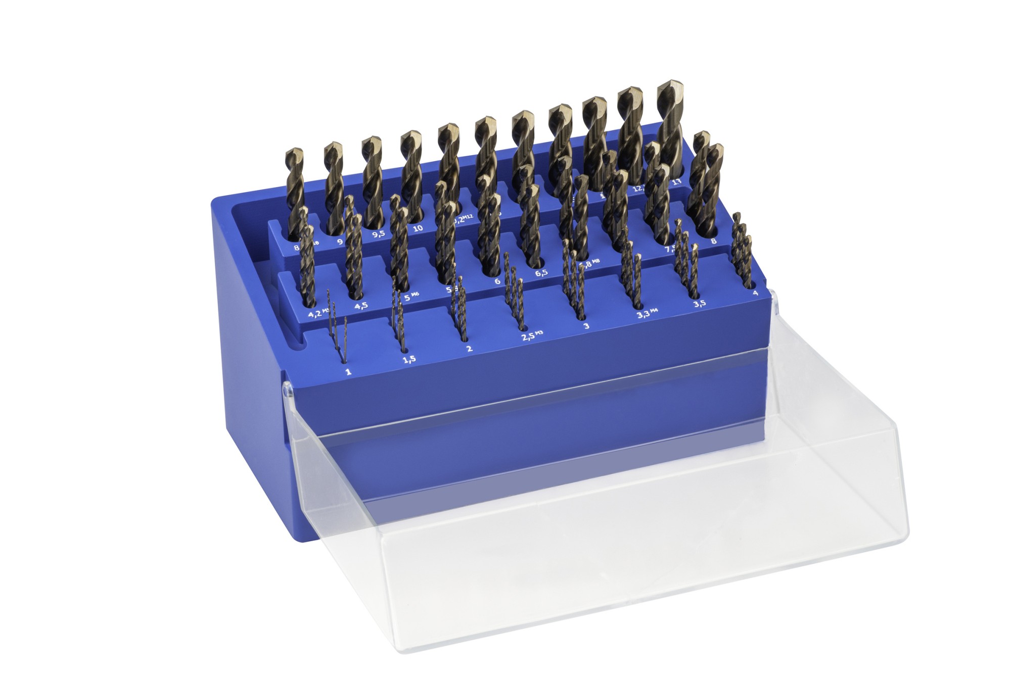 MINI-CABINET NOVABOX BROCAS DIN338N 55-UDS. - 1410 - 1-13X0,50 + PREVIOS ROSCADO HSSE (1016)