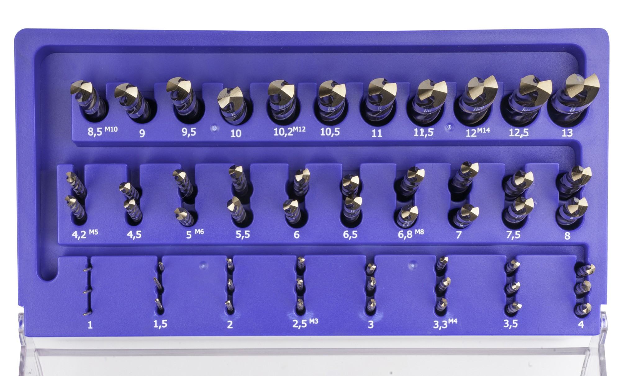 MINI-CABINET NOVABOX BROCAS DIN338N 55-UDS. - 1410 - 1-13X0,50 + PREVIOS ROSCADO HSSE (1016)