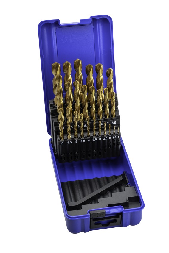 JUEGO BROCAS DIN338 25-UDS. - 1456 - 1-13X0,50 HSS+TIN (1010) - TIN
