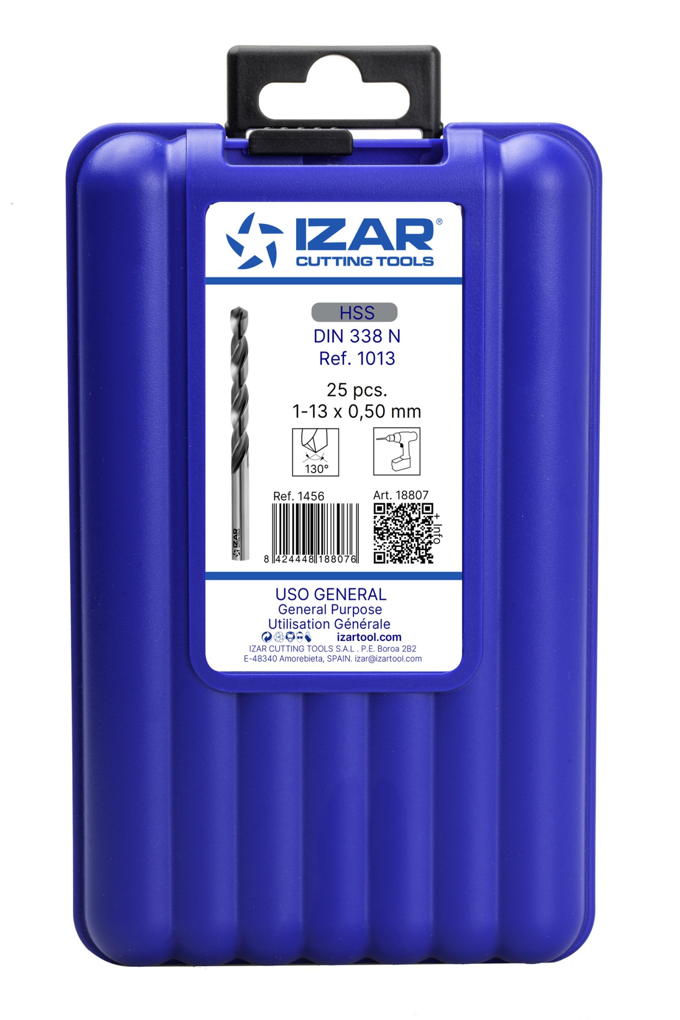 JUEGO BROCAS DIN338 25-UDS. - 1456 - 1-13X0,50 HSS SPLIT POINT C (1013)