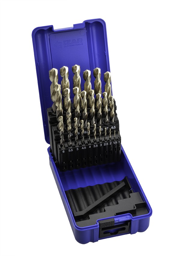 JUEGO BROCAS DIN338 25-UDS. - 1456 - 1-13X0,50 ZIRKON (1015) - PUNTA ZIRKONIO