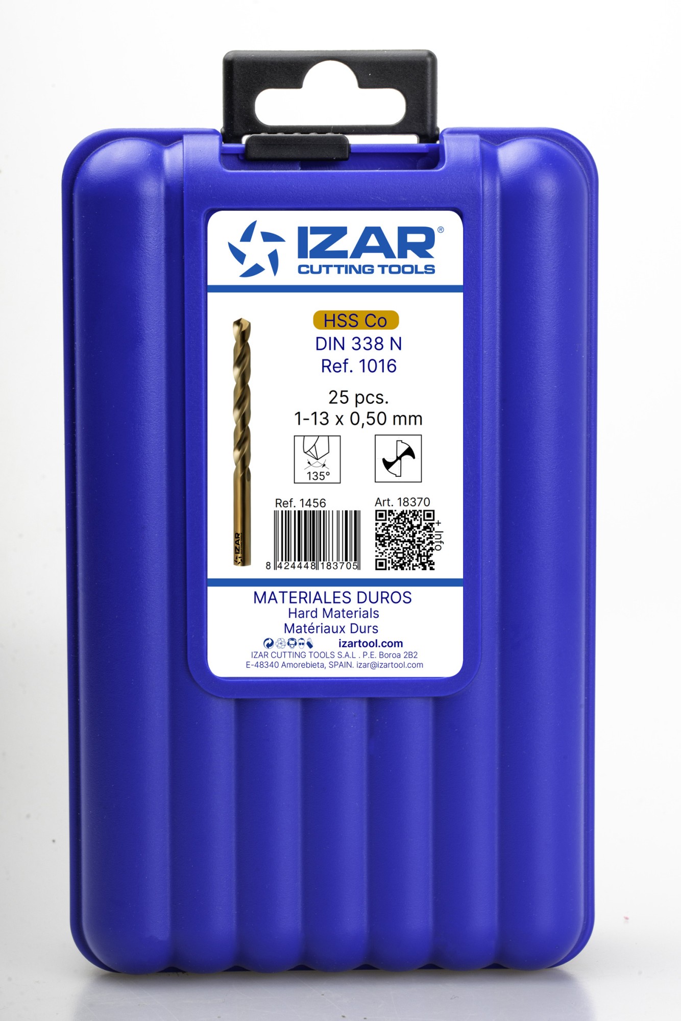 JUEGO BROCAS DIN338 25-UDS. - 1456 - 1-13X0,50 HSS Co (1016)