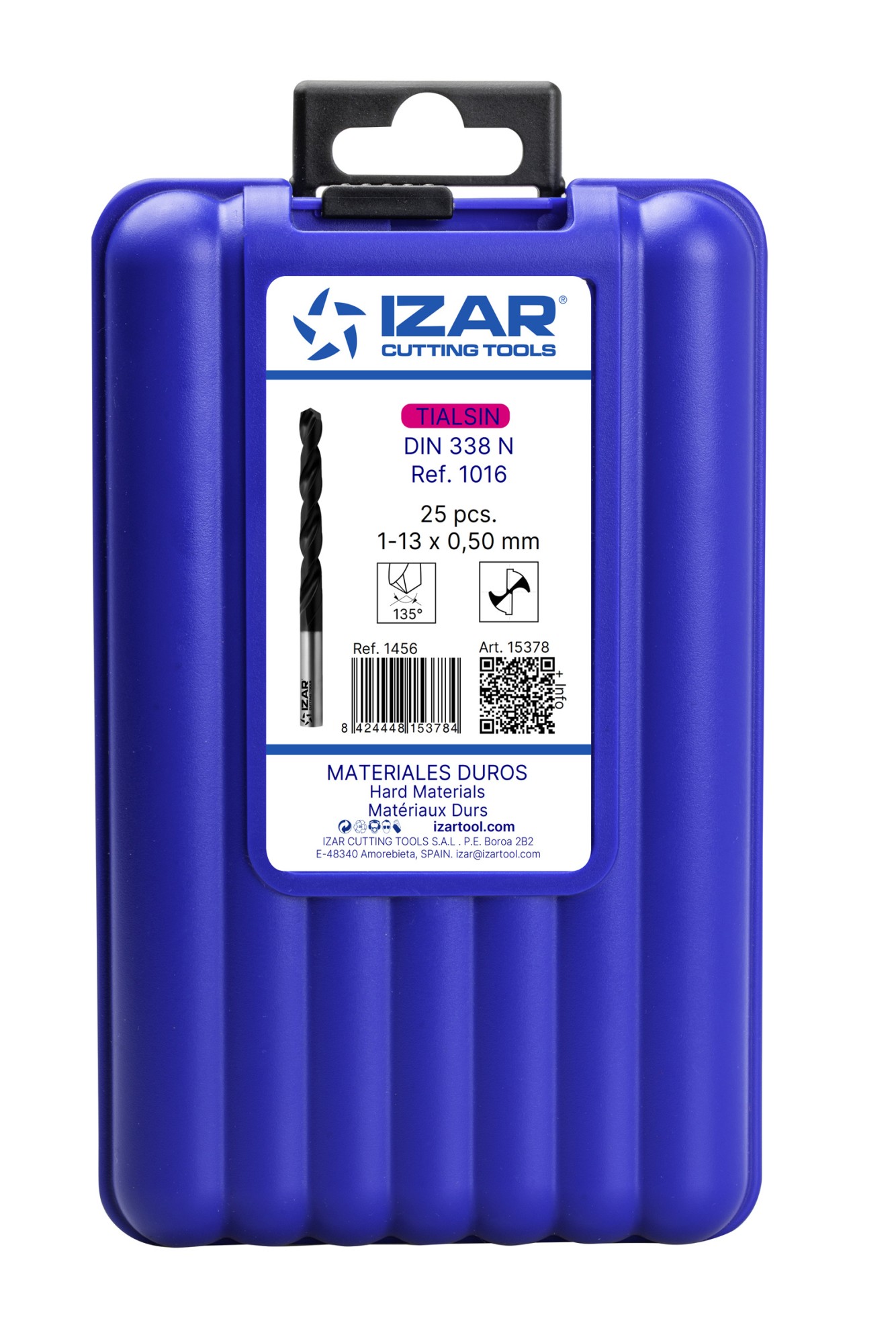 JUEGO BROCAS DIN338 25-UDS. - 1456 - 1-13X0,50 HSSE+TIALSIN (1016) - TIALSIN