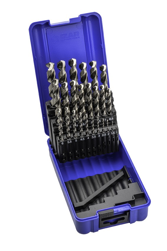 JUEGO BROCAS DIN338 29-UDS. - 1459 - 1-13X0,50 + PREVIOS ROSCADO HSSE INOX (1020)