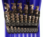 JUEGO BROCAS DIN338 25-UDS. - 1456 - 1-13X0,50 HSSE+BORDEAUX (1029) - POINTE BORDEAUX