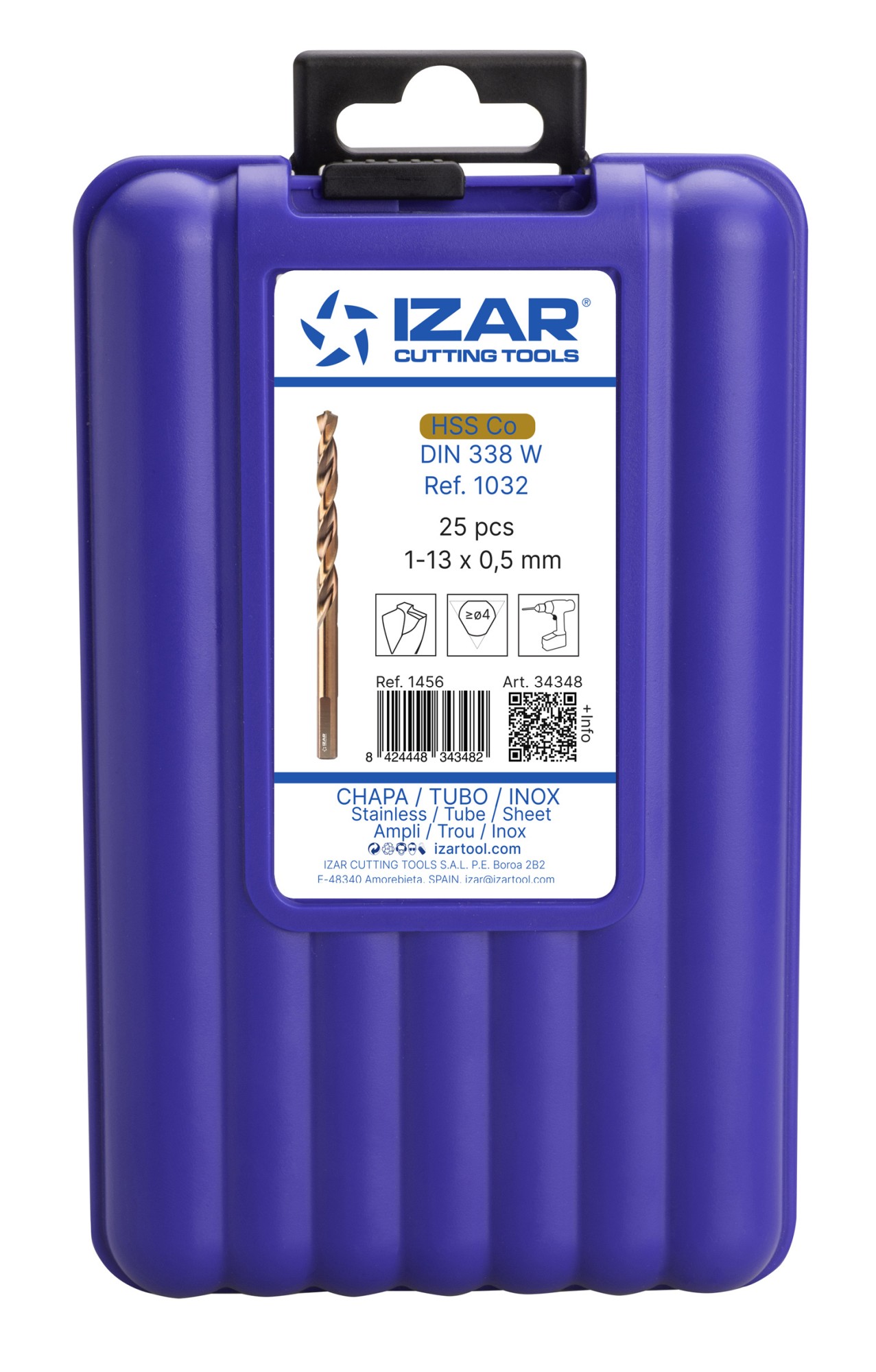 JUEGO BROCAS DIN338 25-UDS. - 1456 - 1-13X0,50 HSS Co (1032)