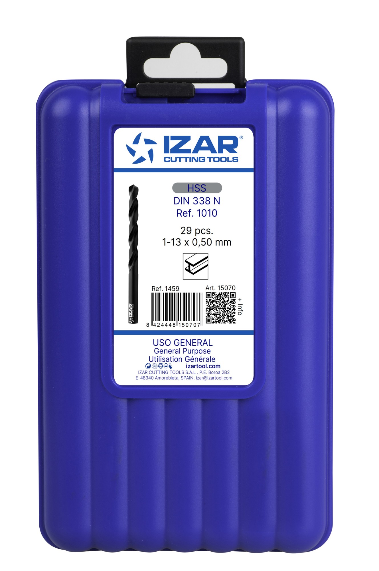 JUEGO BROCAS DIN338 29-UDS. - 1459 - 1-13X0,50 +PREVIOS ROSCADO HSS (1010)