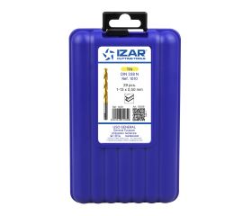 JUEGO BROCAS DIN338 29-UDS. - 1459 - 1-13X0,50 + PREVIOS ROSCADO HSS+TIN (1010) - TIN