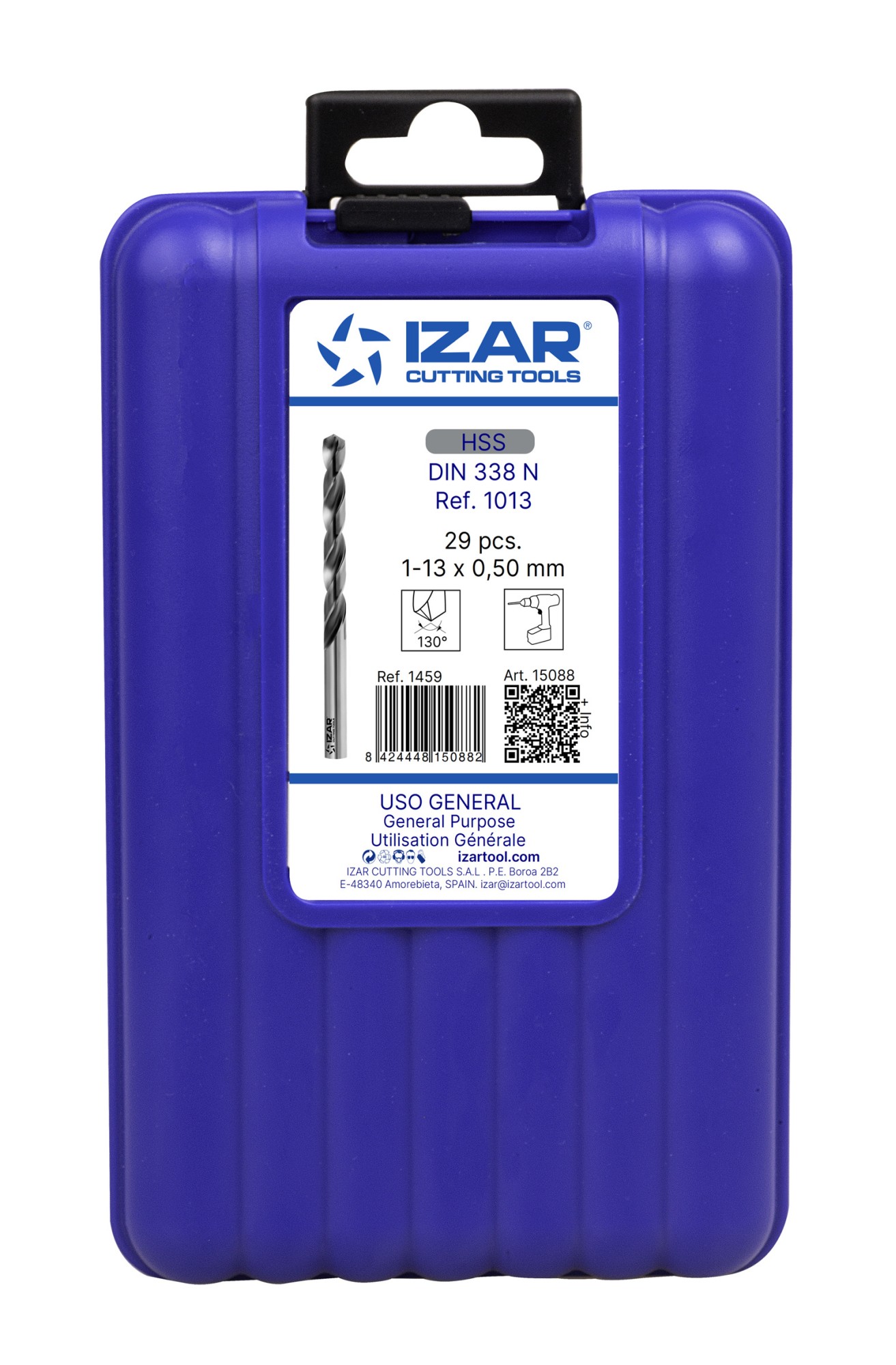 JUEGO BROCAS DIN338 29-UDS. - 1459 - 1-13X0,50 + PREVIOS ROSCADO HSS SPLIT POINT (1013)