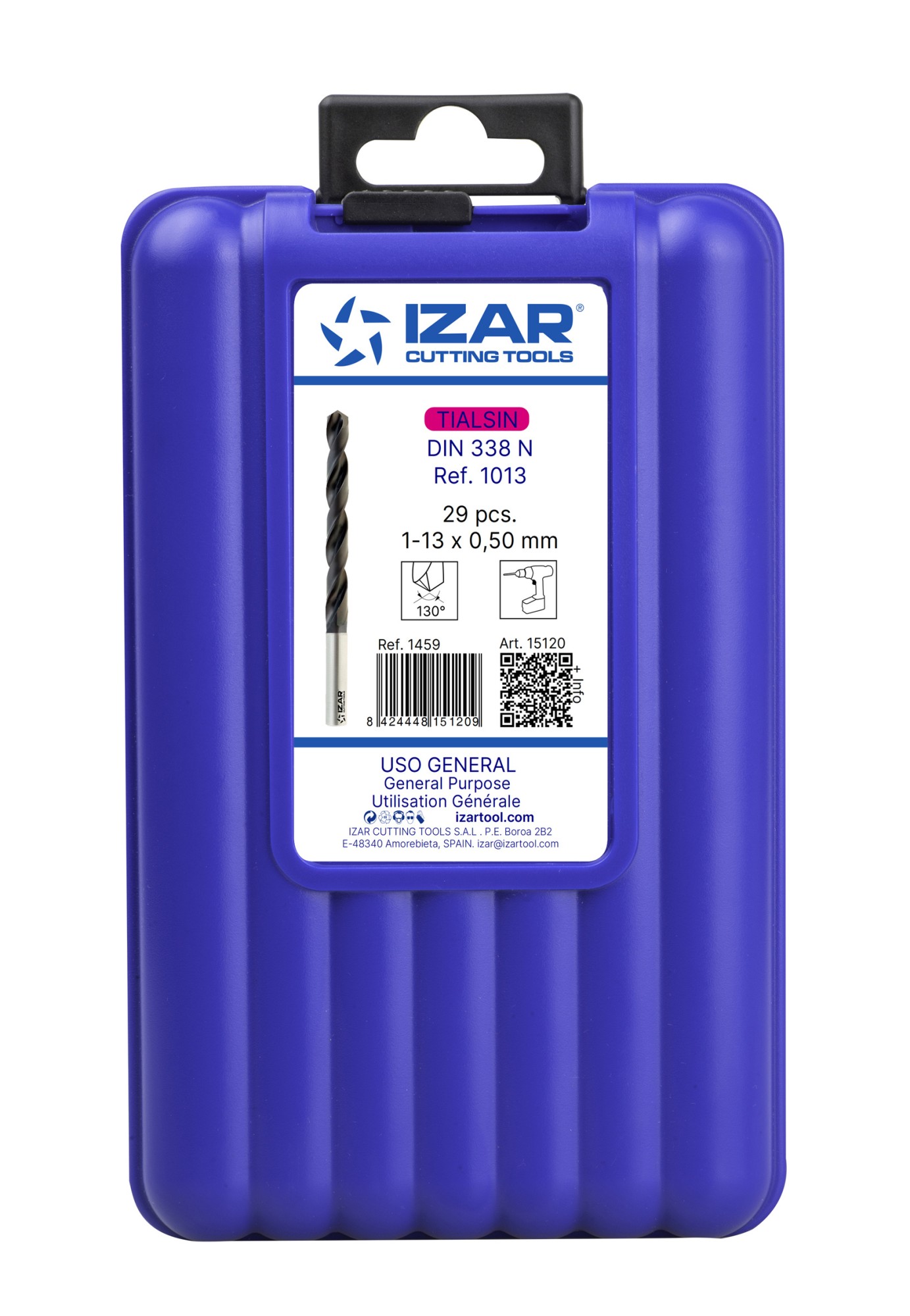 JUEGO BROCAS DIN338 29-UDS. - 1459 - 1-13X0,50 + PREVIOS ROSCADO HSS+TIALSIN (1013) - TIALSIN