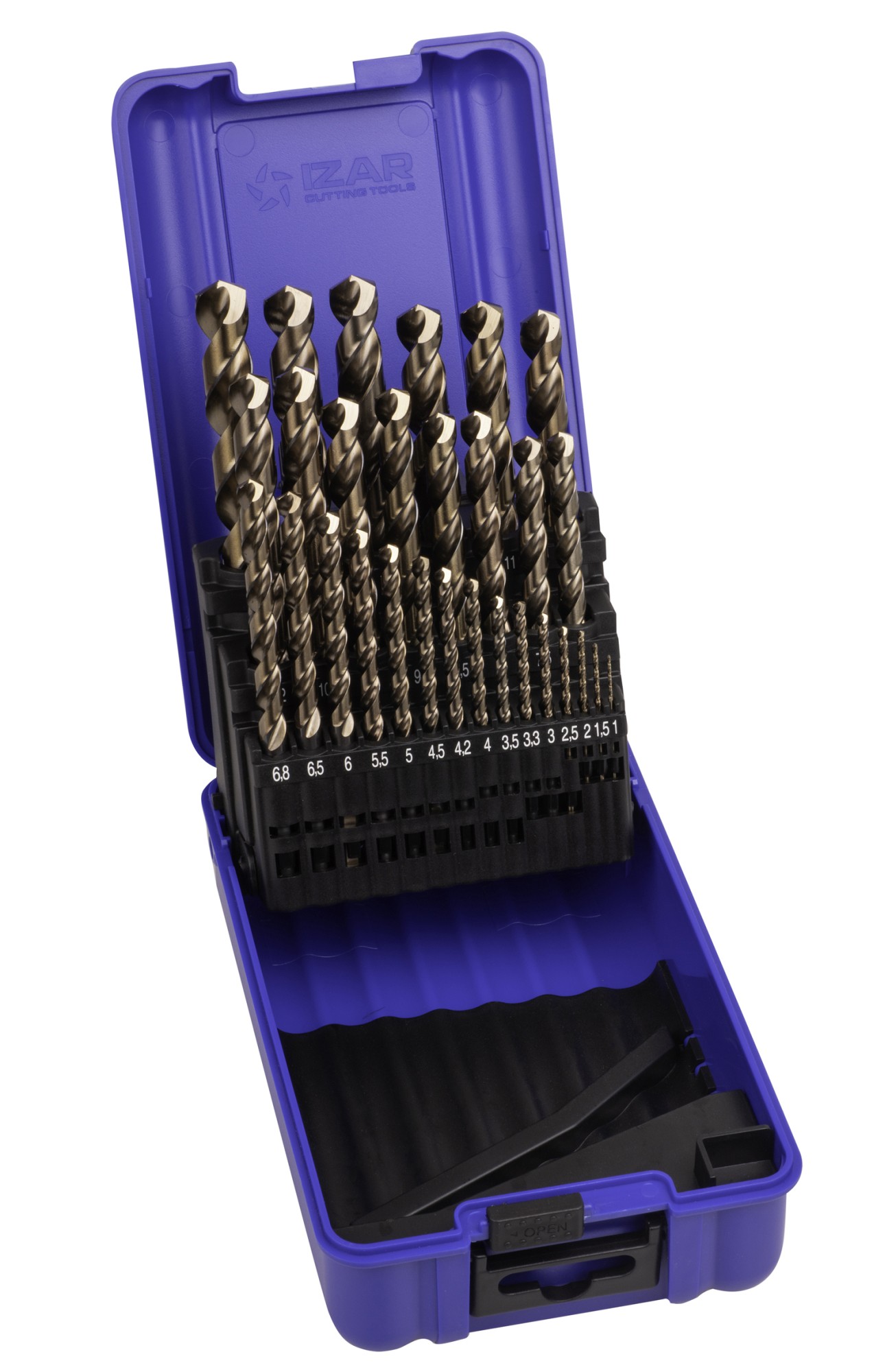 JUEGO BROCAS DIN338 29-UDS. - 1459 - 1-13X0,50 + PREVIOS ROSCADO HSSE MULTI-INOX (1021)