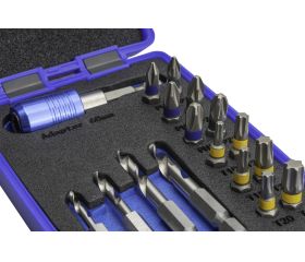 SET MIXTO  - 1461 - SET MIXTO BROCAS HEXAGONALES METAL + PUNTAS ATORNILLAR 17 PCS