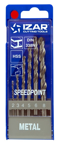 JUEGO BROCAS DIN338 6-UDS. - 1462 - 2-3-4-5-6-8 HSS SPLIT POINT C (1013)