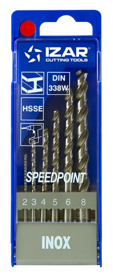 JUEGO BROCAS DIN338 6-UDS. - 1462 - 2-3-4-5-6-8 HSSE INOX (1020)