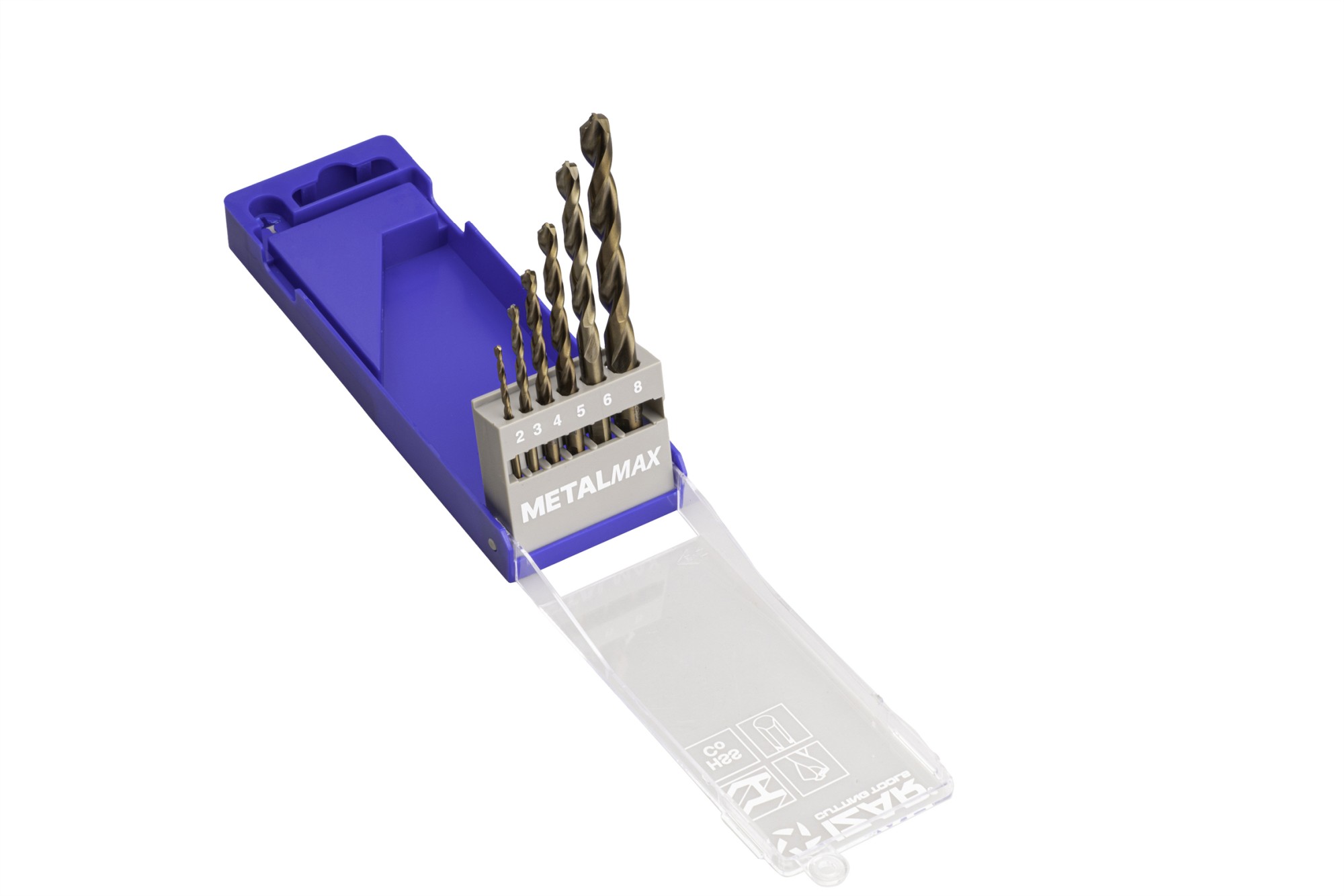 JUEGO BROCAS DIN338 6-UDS. - 1462 - 2-3-4-5-6-8 HSS Co (1022)