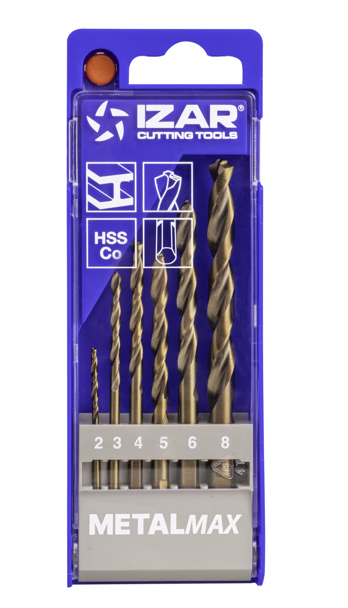 JUEGO BROCAS DIN338 6-UDS. - 1462 - 2-3-4-5-6-8 HSS Co (1022)