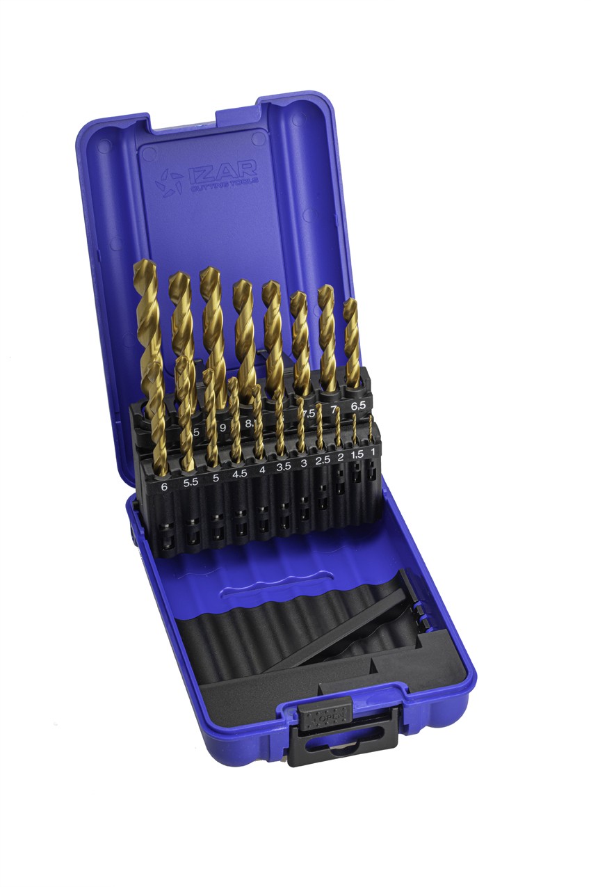 JUEGO BROCAS DIN338 19-UDS. - 1466 - 1-10X0,50 HSS+TIN (1010) - TIN