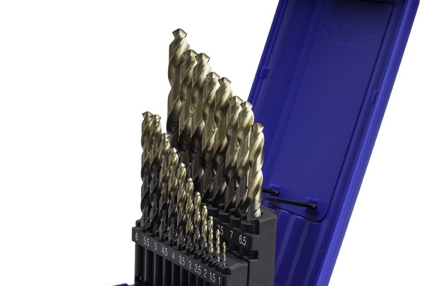 JUEGO BROCAS DIN338 19-UDS. - 1466 - 1-10X0,50 ZIRKON (1015) - PUNTA ZIRKONIO