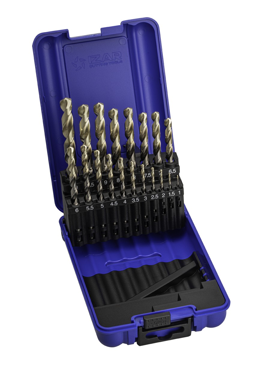 JUEGO BROCAS DIN338 19-UDS. - 1466 - 1-10X0,50 ZIRKON (1015) - PUNTA ZIRKONIO