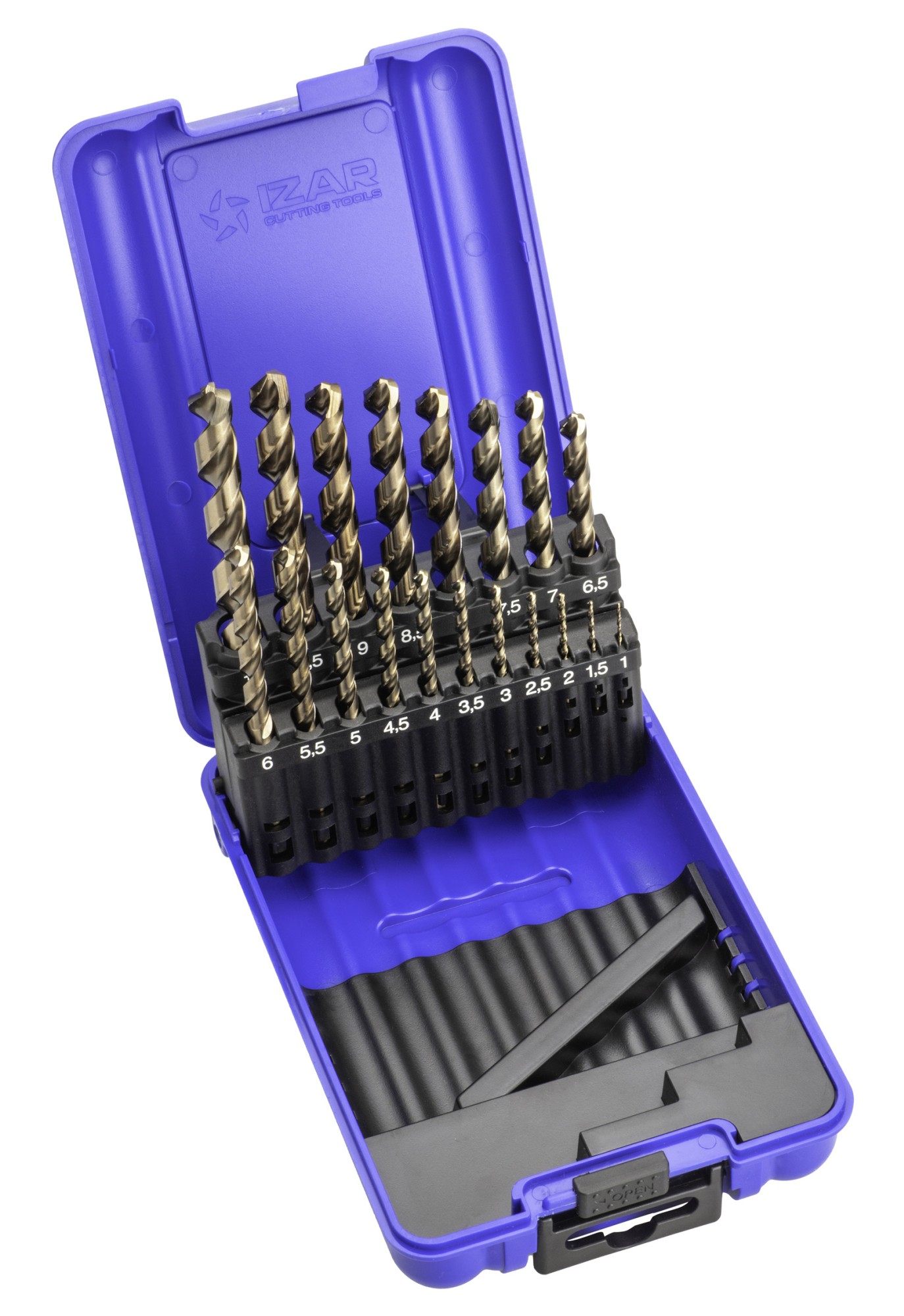 JUEGO BROCAS DIN338 19-UDS. - 1466 - 1-10X0,50 HSS Co (1032)