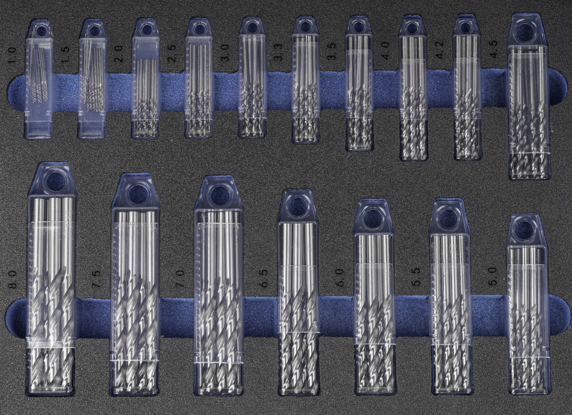 MALETIN BROCAS DIN338N - 1470 - 1-13X0,50 +3,3 +4,2 HSS (220 UDS. 1013)