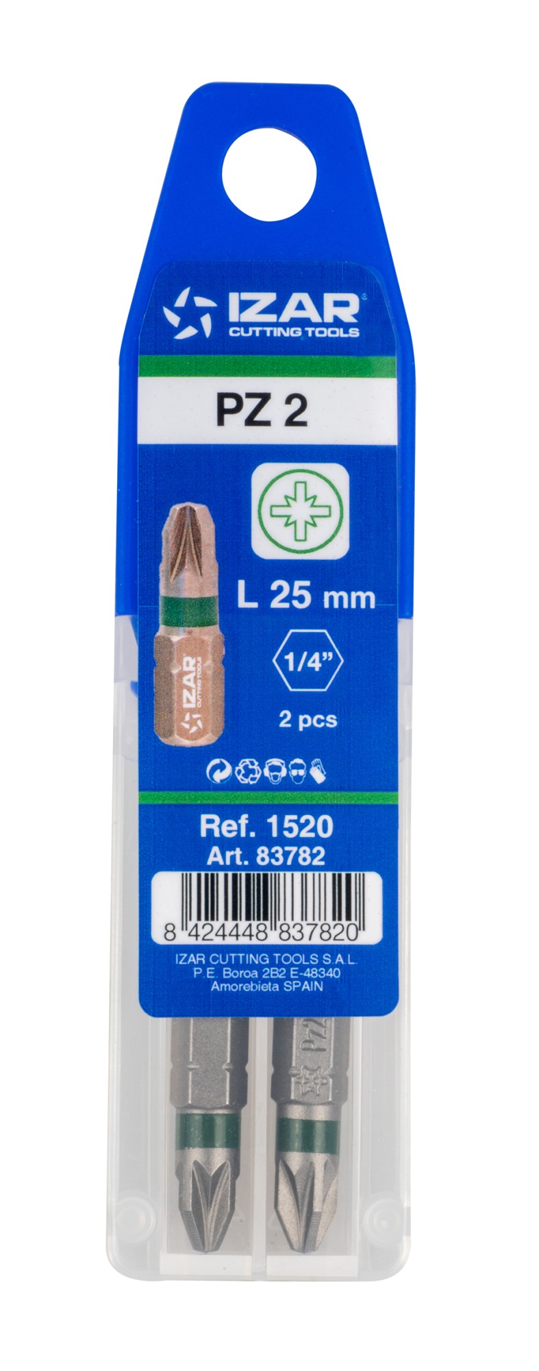 PUNTA ATORNILLAR DIN3126 STANDARD - 1520 - PZ 1 - L25 - (pack 2 pcs.  -  EUR/pack)
