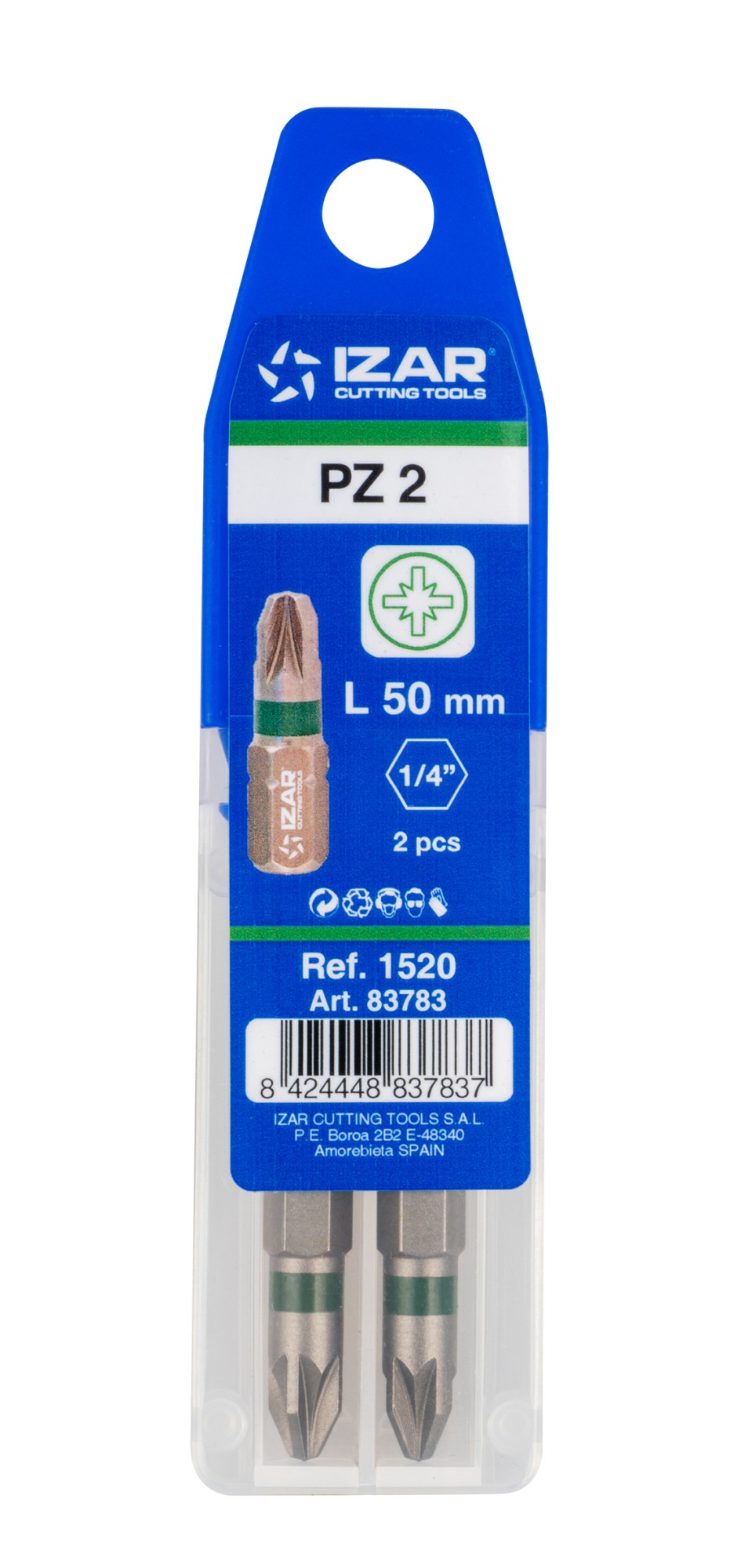 PUNTA ATORNILLAR DIN3126 STANDARD - 1520 - PZ 1 - L25 - (pack 2 pcs.  -  EUR/pack)