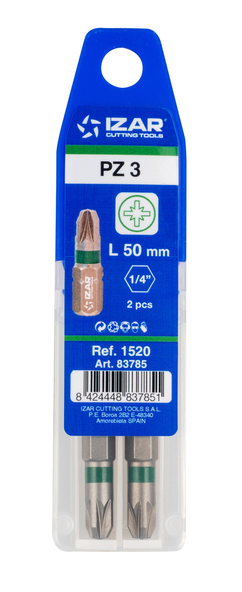 PUNTA ATORNILLAR DIN3126 STANDARD - 1520 - PZ 1 - L25 - (pack 2 pcs.  -  EUR/pack)