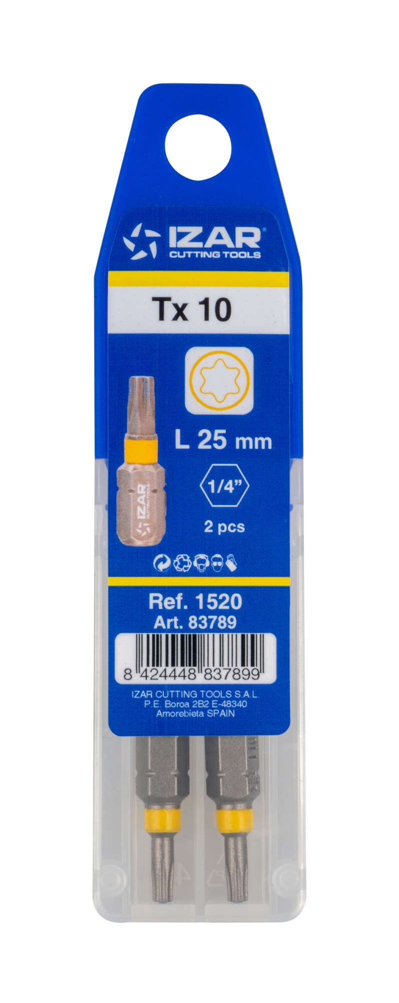 PUNTA ATORNILLAR DIN3126 STANDARD - 1520 - TORX 10 - L25 - (pack 2 pcs.  -  EUR/pack)